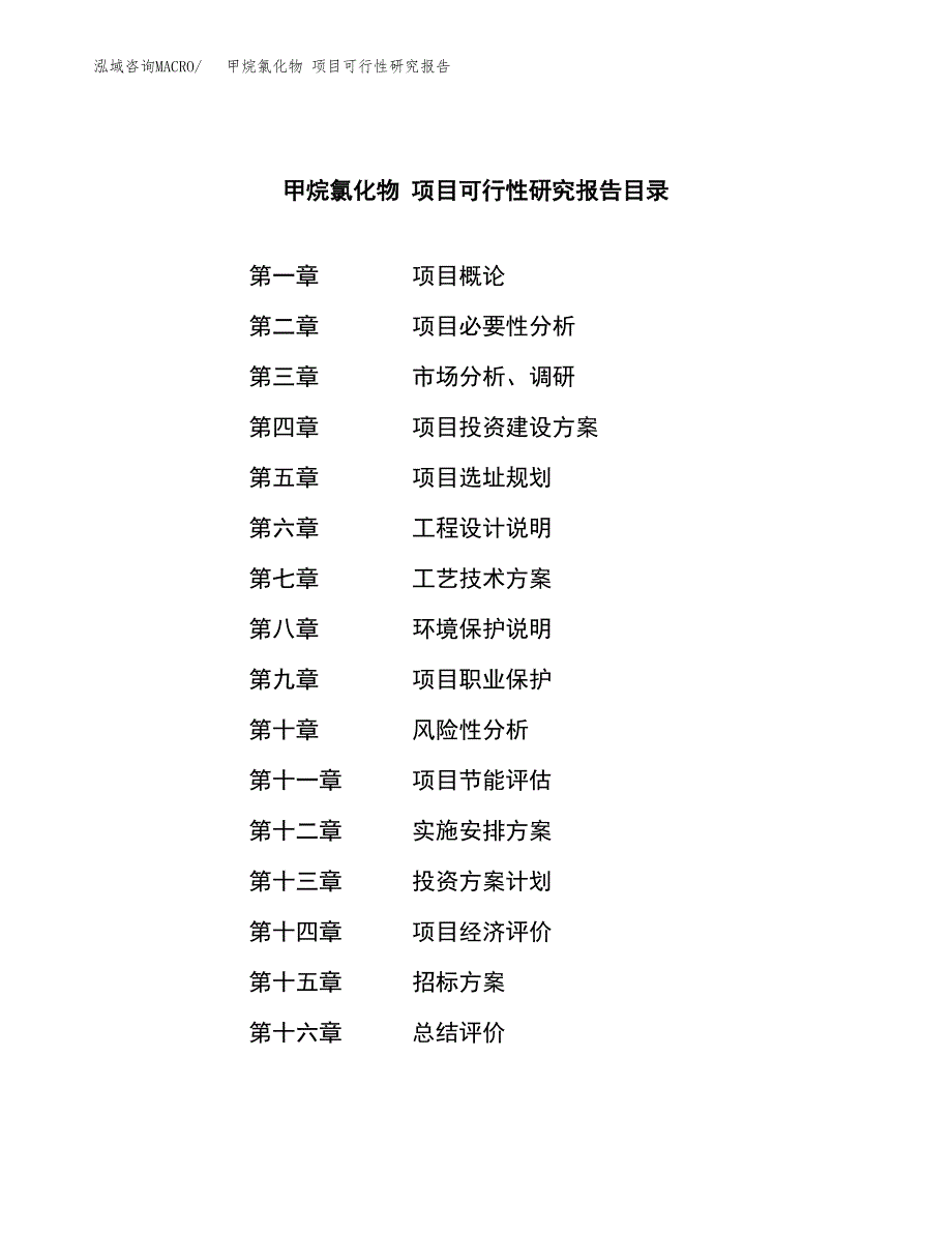 甲烷氯化物 项目可行性研究报告（总投资9000万元）（38亩）_第2页