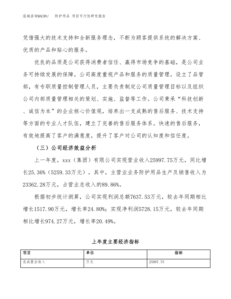 防护用品 项目可行性研究报告（总投资21000万元）（89亩）_第4页