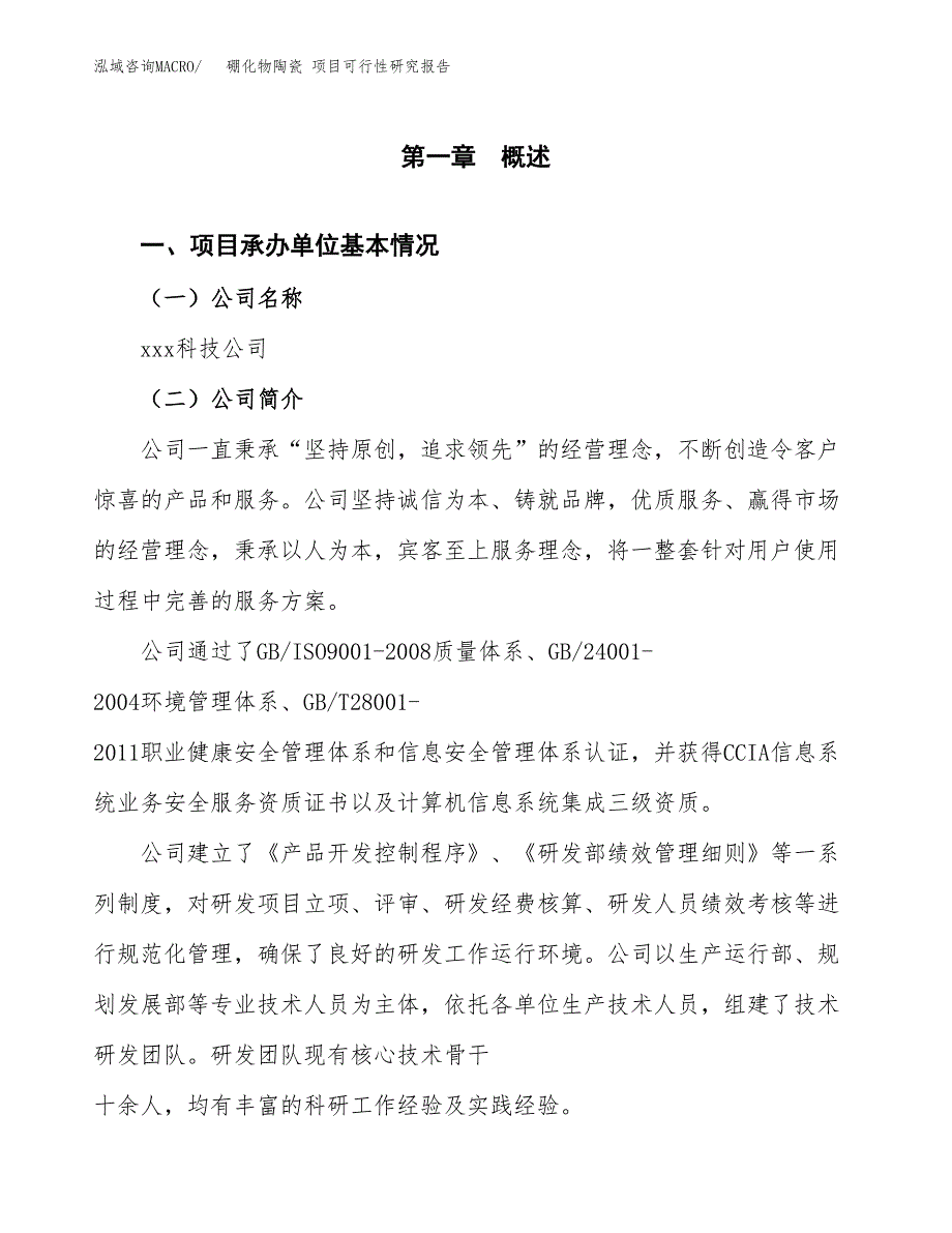 硼化物陶瓷 项目可行性研究报告（总投资8000万元）（33亩）_第3页