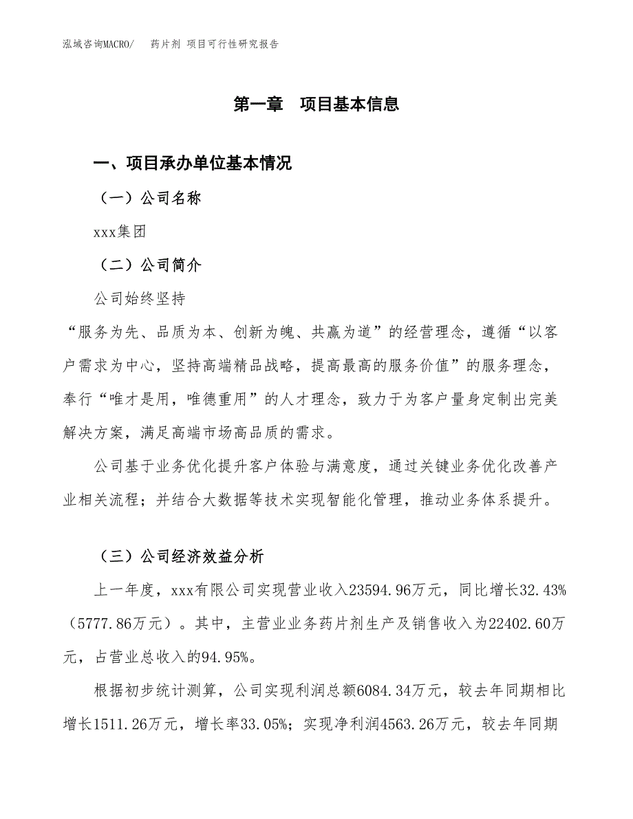 药片剂 项目可行性研究报告（总投资13000万元）（52亩）_第3页