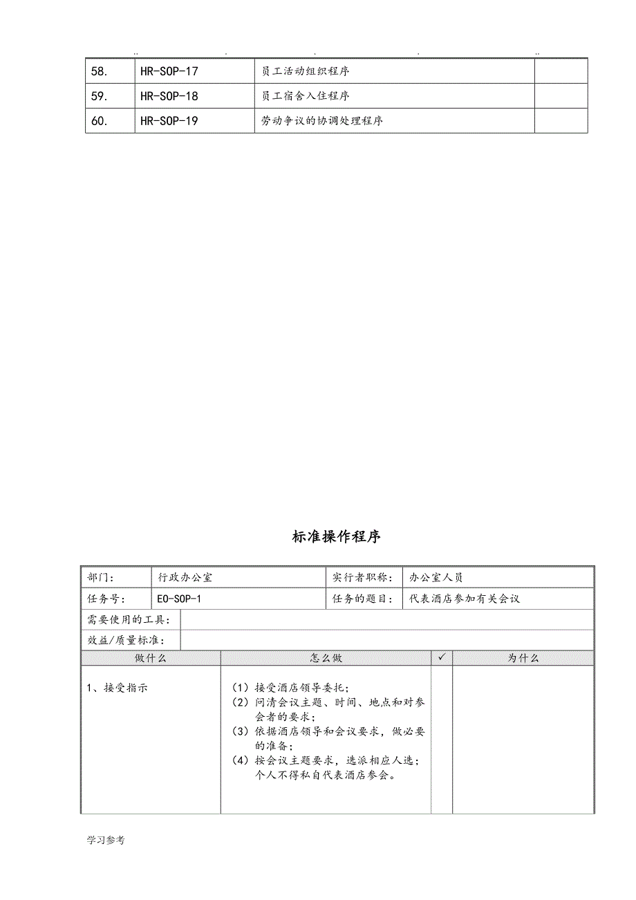 行政人事部SOP[标准操作手册]_第3页