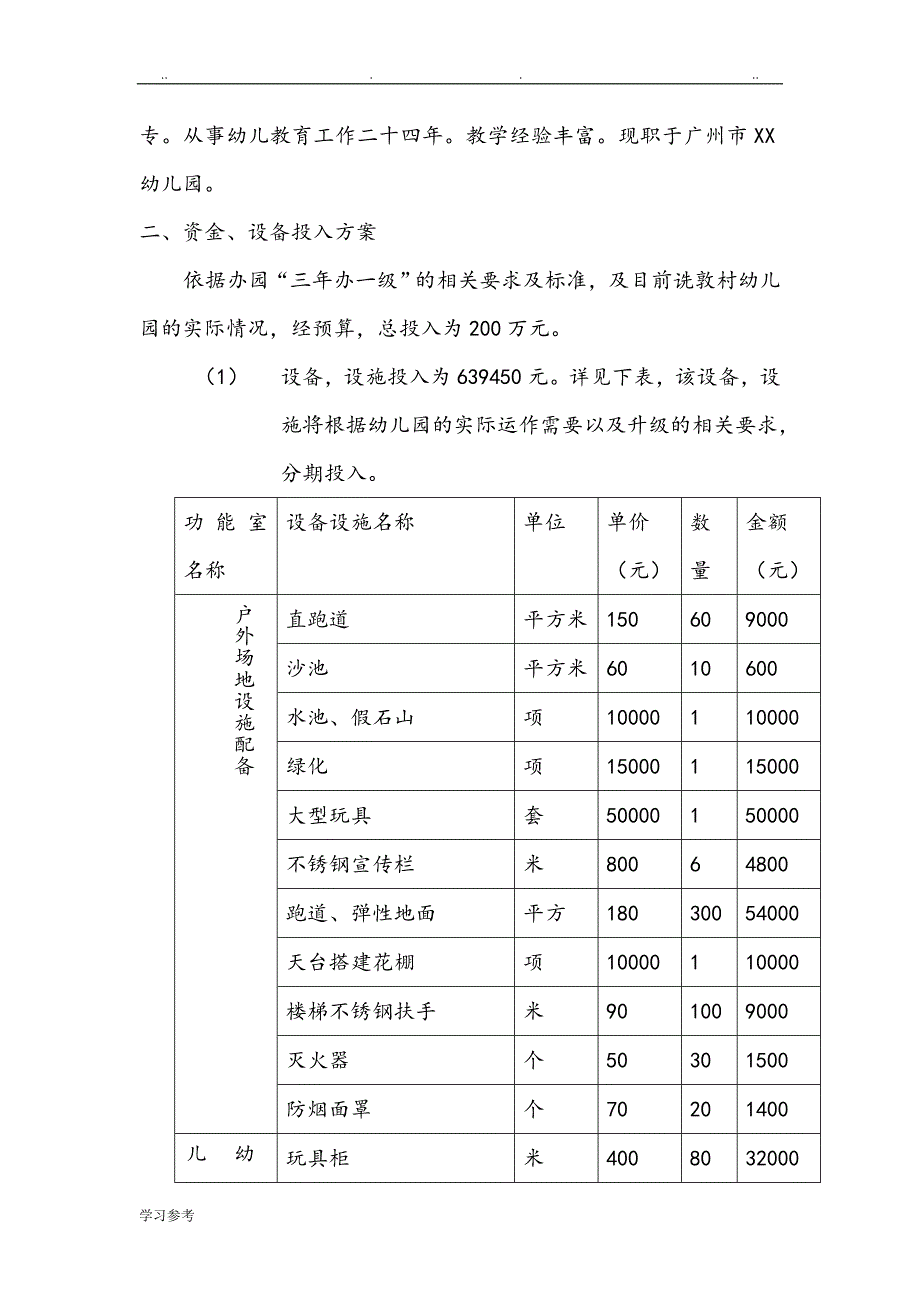 幼儿园运营方案与运行情况_第3页