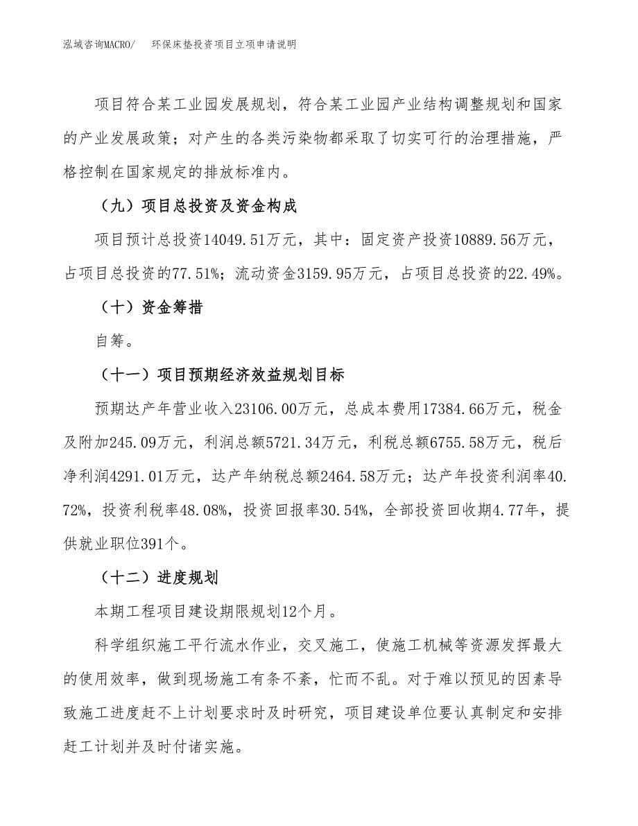 环保床垫投资项目立项申请说明.docx_第5页