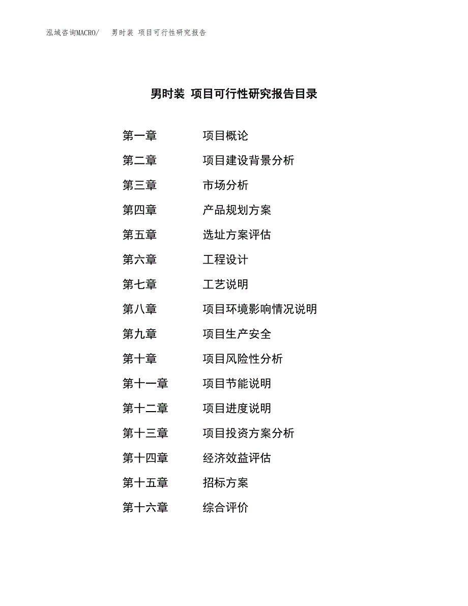 男时装 项目可行性研究报告（总投资14000万元）（70亩）_第2页