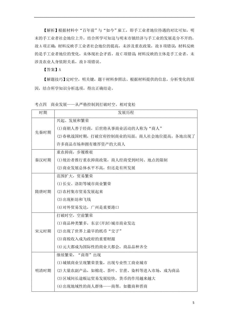 北京四中2018届高考历史二轮复习专题2 古代中国经济的基本结构和特点_第5页