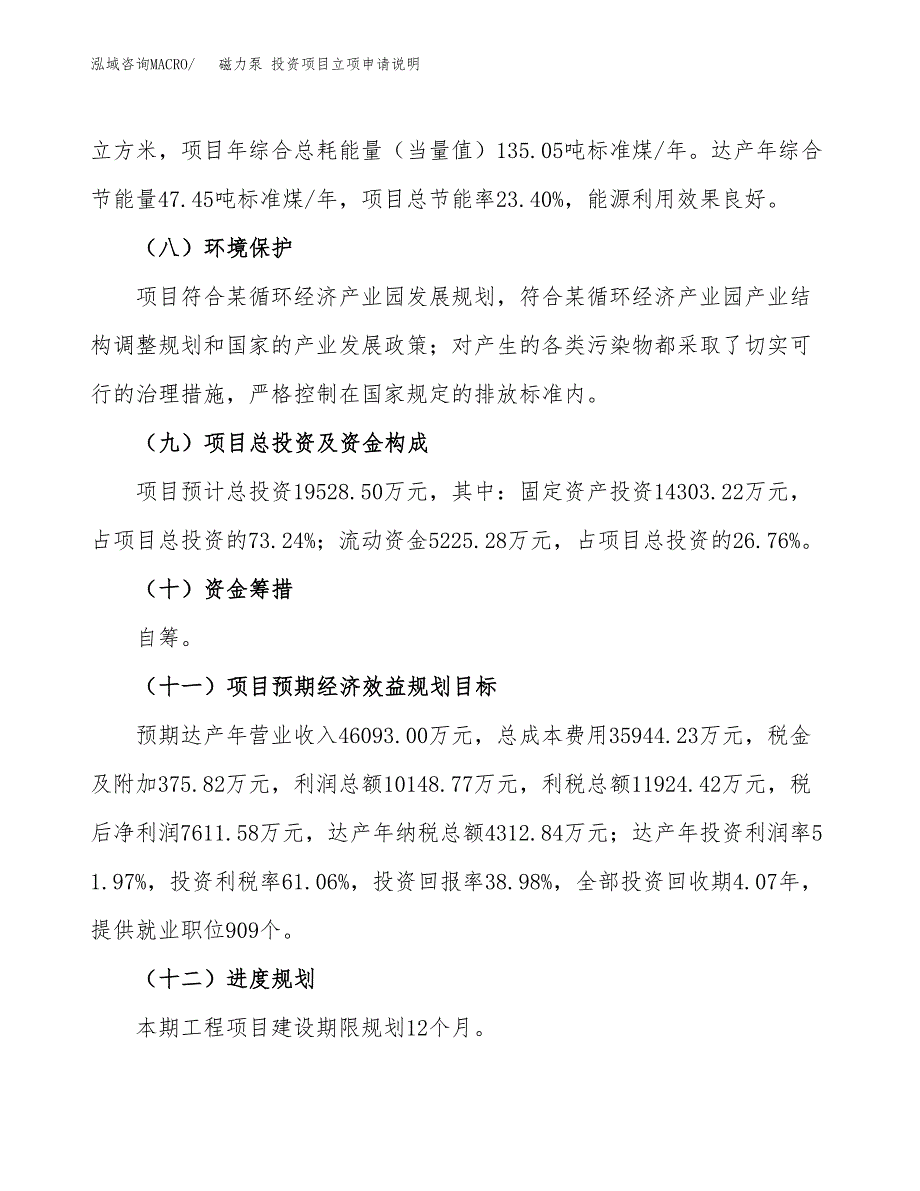 磁力泵 投资项目立项申请说明.docx_第4页