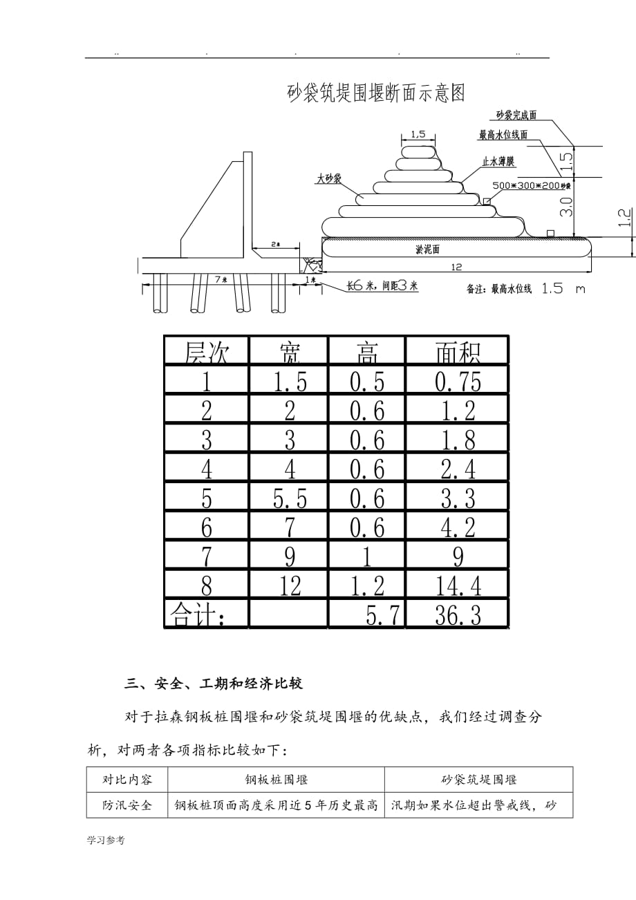 砂袋围堰程施工设计方案_第3页