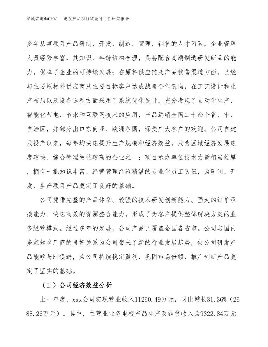 电视产品项目建设可行性研究报告.docx_第5页