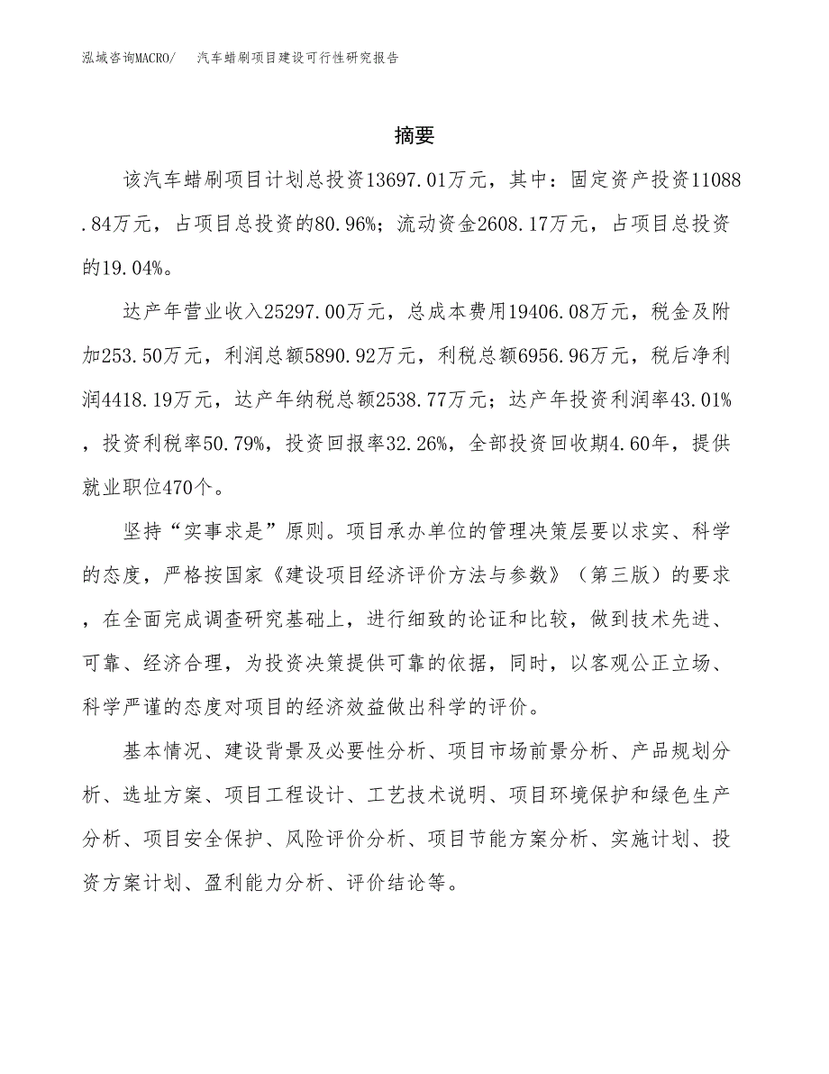 汽车蜡刷项目建设可行性研究报告.docx_第2页