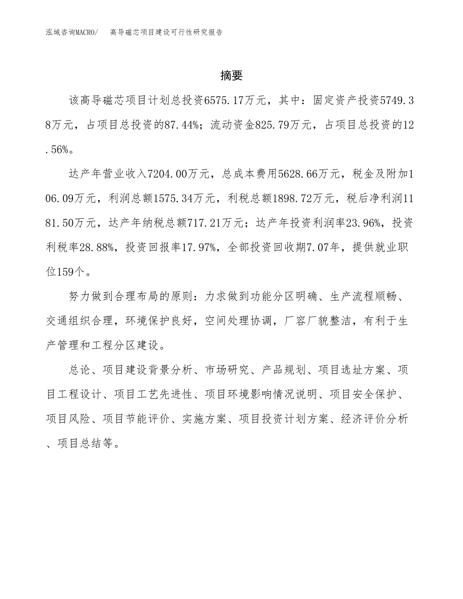 高导磁芯项目建设可行性研究报告.docx_第2页