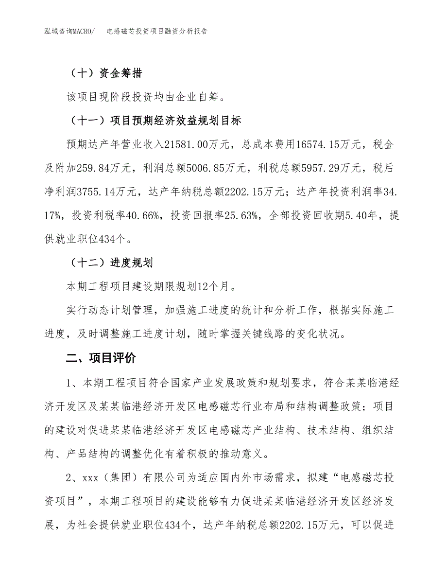 电感磁芯投资项目融资分析报告.docx_第3页