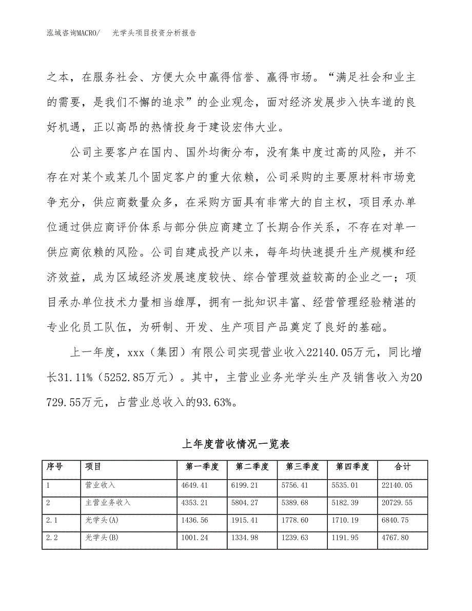 光学头项目投资分析报告（总投资13000万元）（51亩）_第3页