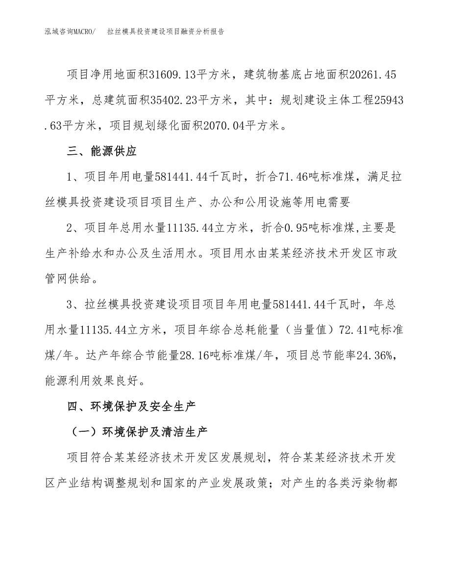 拉丝模具投资建设项目融资分析报告.docx_第5页