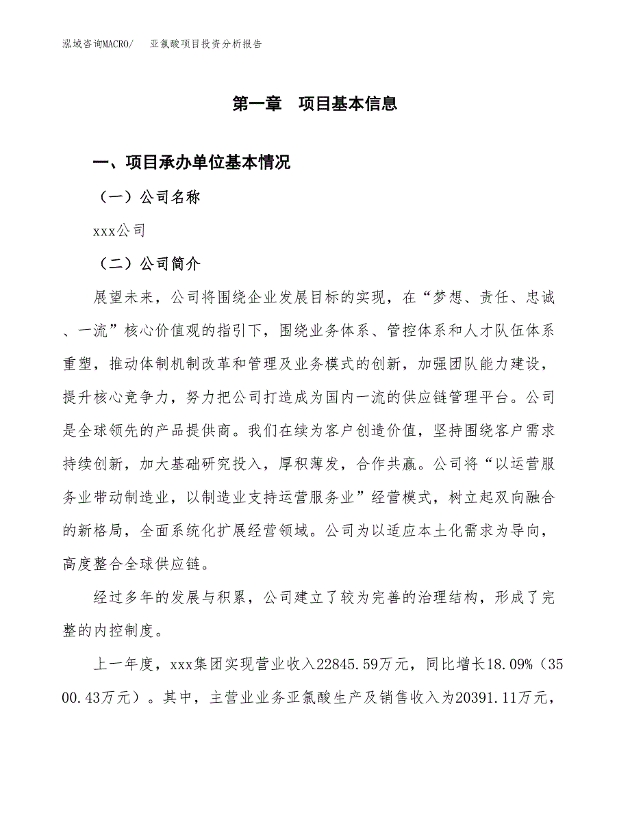 亚氯酸项目投资分析报告（总投资15000万元）（64亩）_第2页