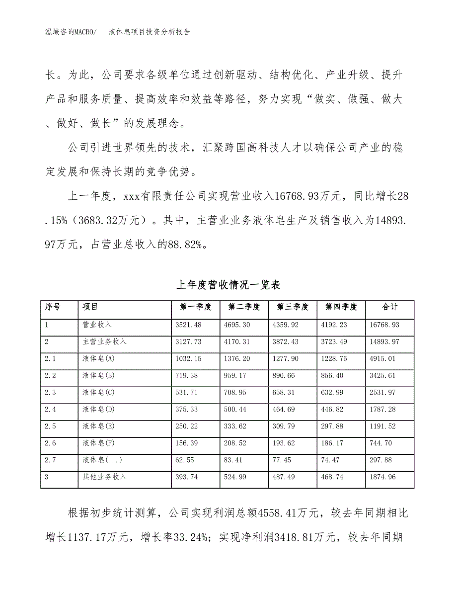 液体皂项目投资分析报告（总投资11000万元）（49亩）_第3页