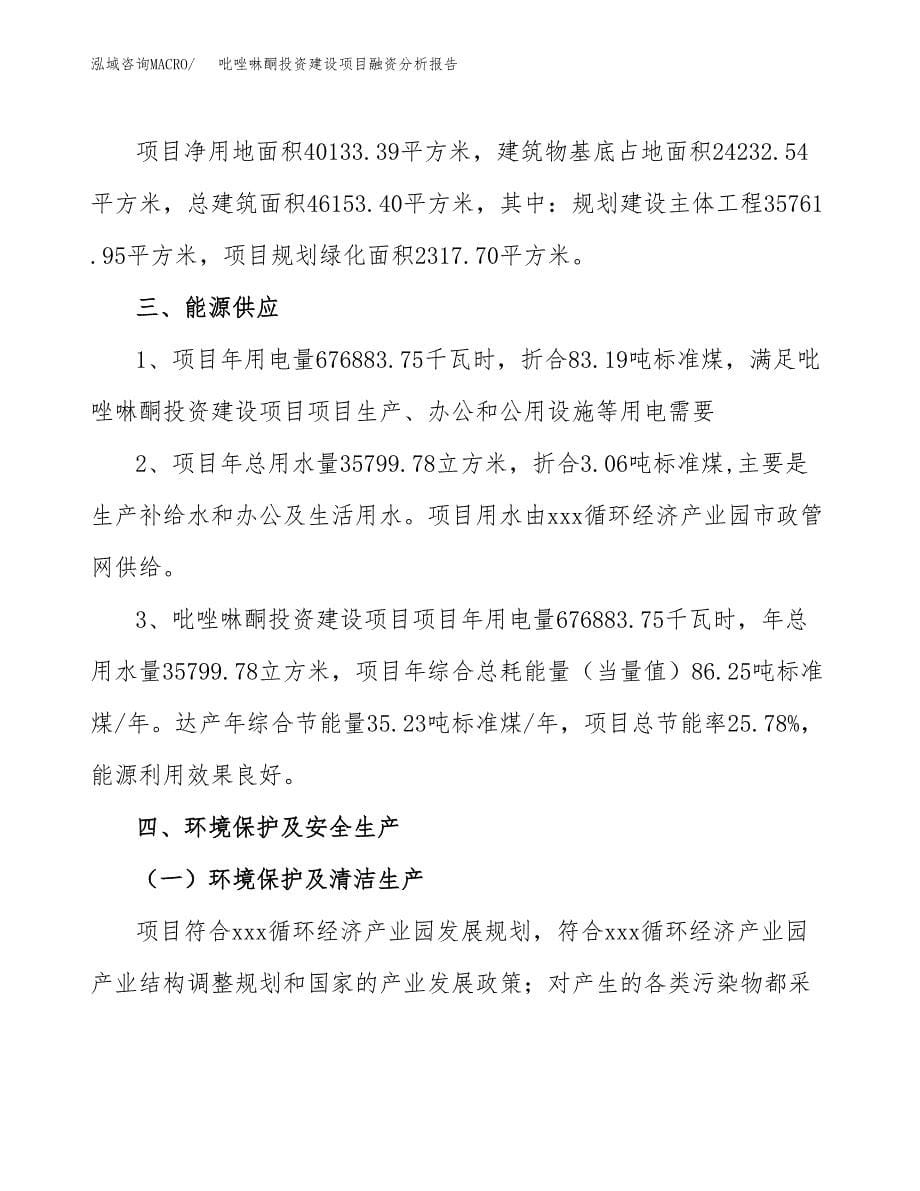 吡唑啉酮投资建设项目融资分析报告.docx_第5页