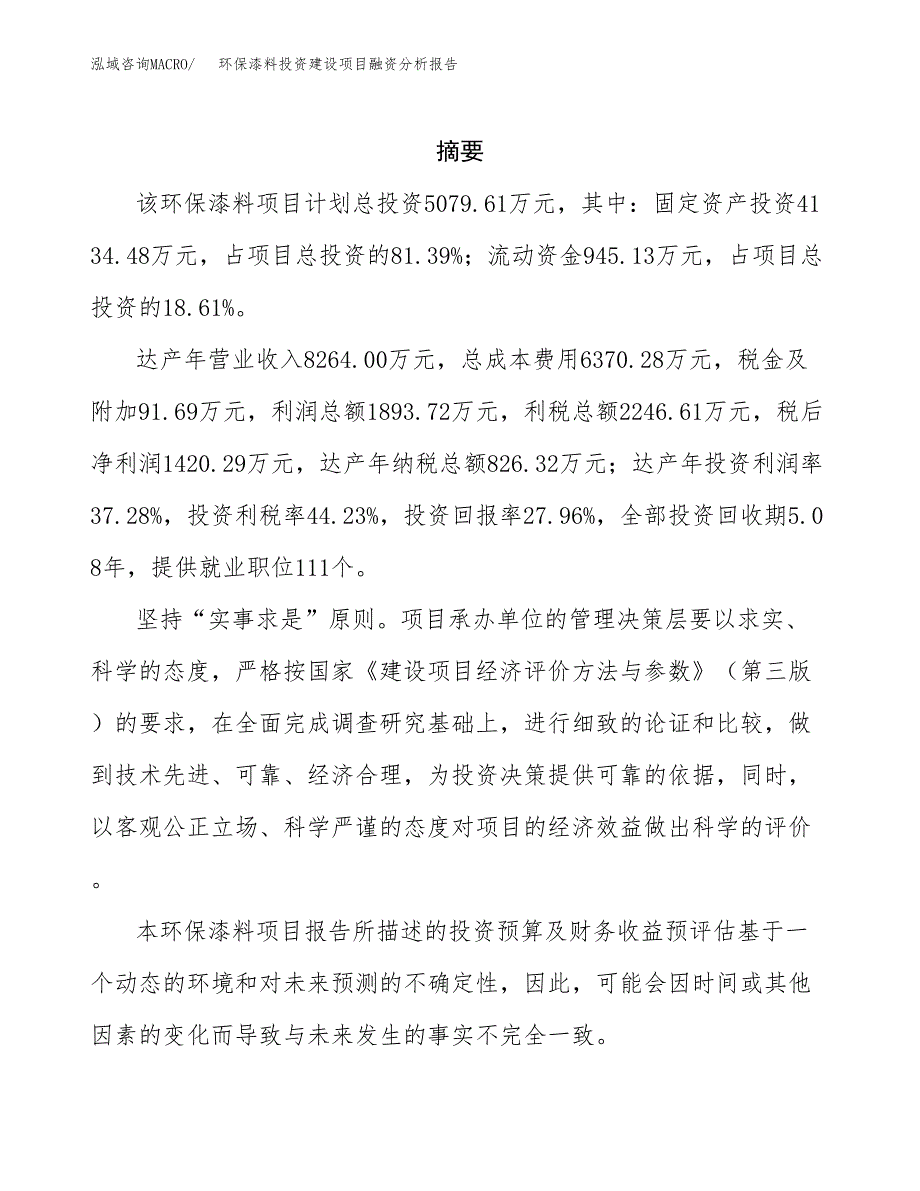 环保漆料投资建设项目融资分析报告.docx_第2页