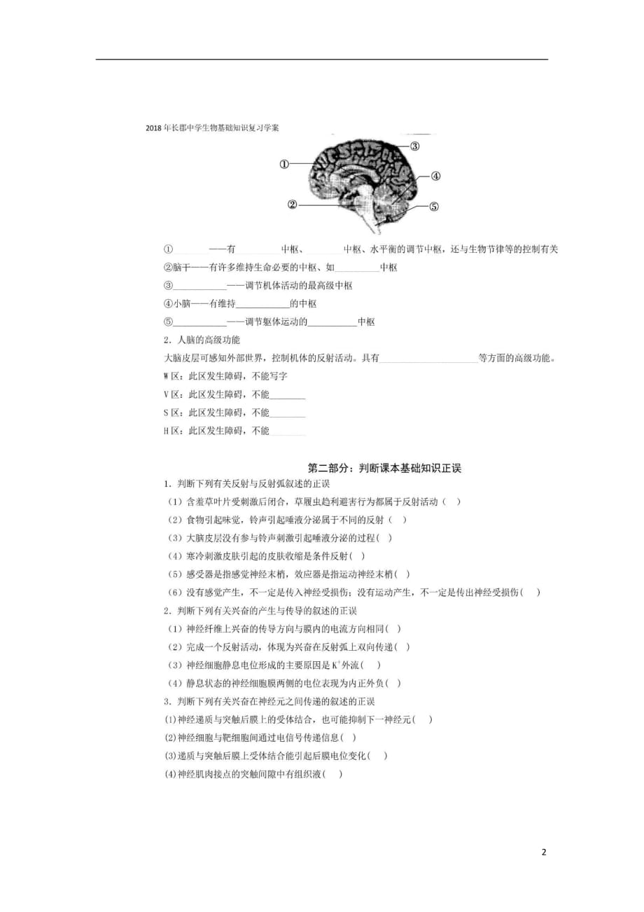 湖南省长沙市高中生物基础知识复习（十六）学案（图片版）（必修3）_第2页