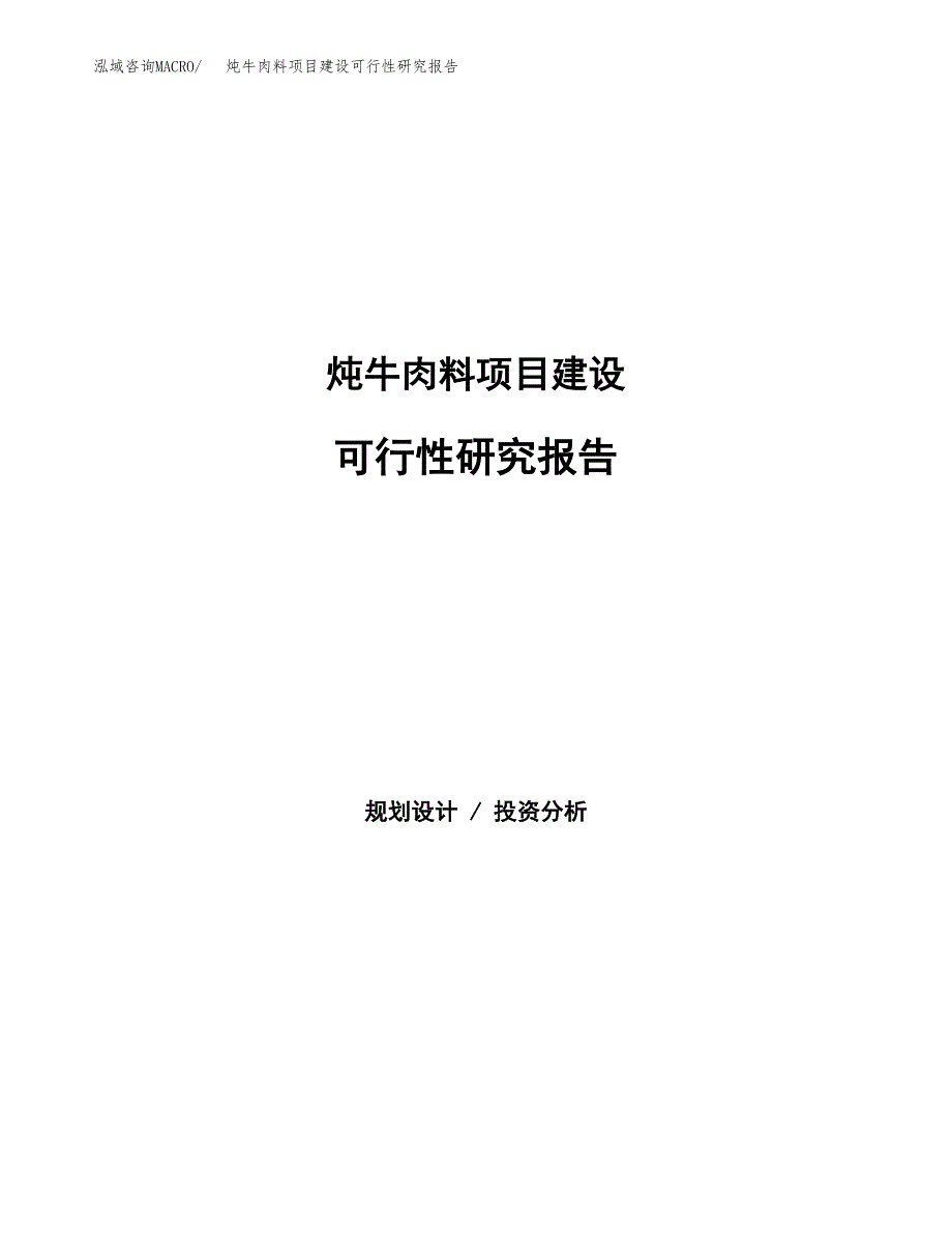 炖牛肉料项目建设可行性研究报告.docx_第1页