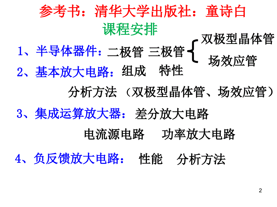 北京理工大学徐特立学院徐特立英才班模拟电路贯通课程(一)讲解_第2页