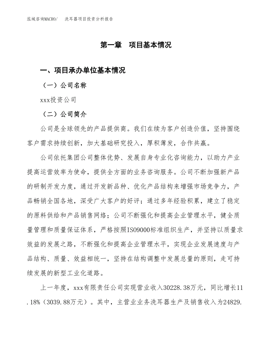 洗耳器项目投资分析报告（总投资20000万元）（78亩）_第2页