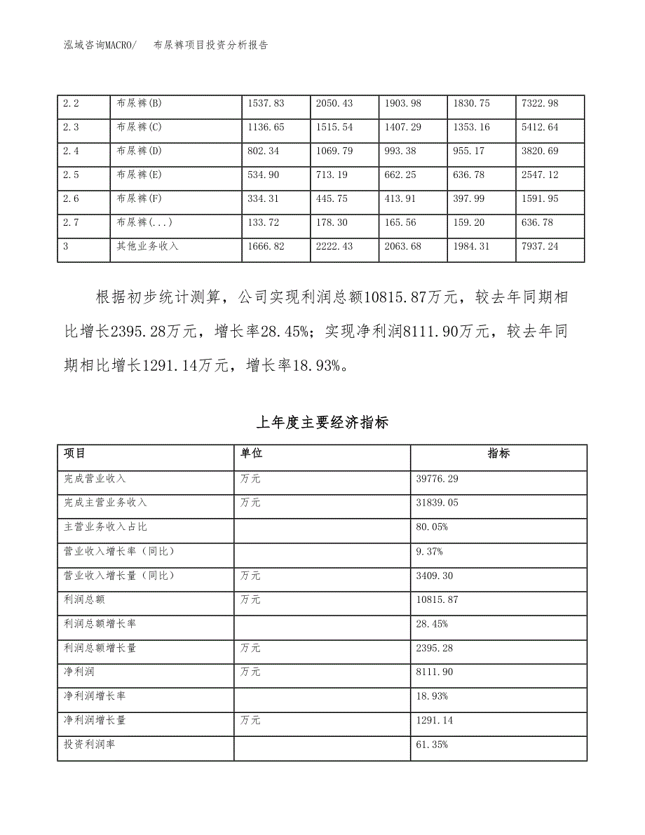 布尿裤项目投资分析报告（总投资22000万元）（82亩）_第3页