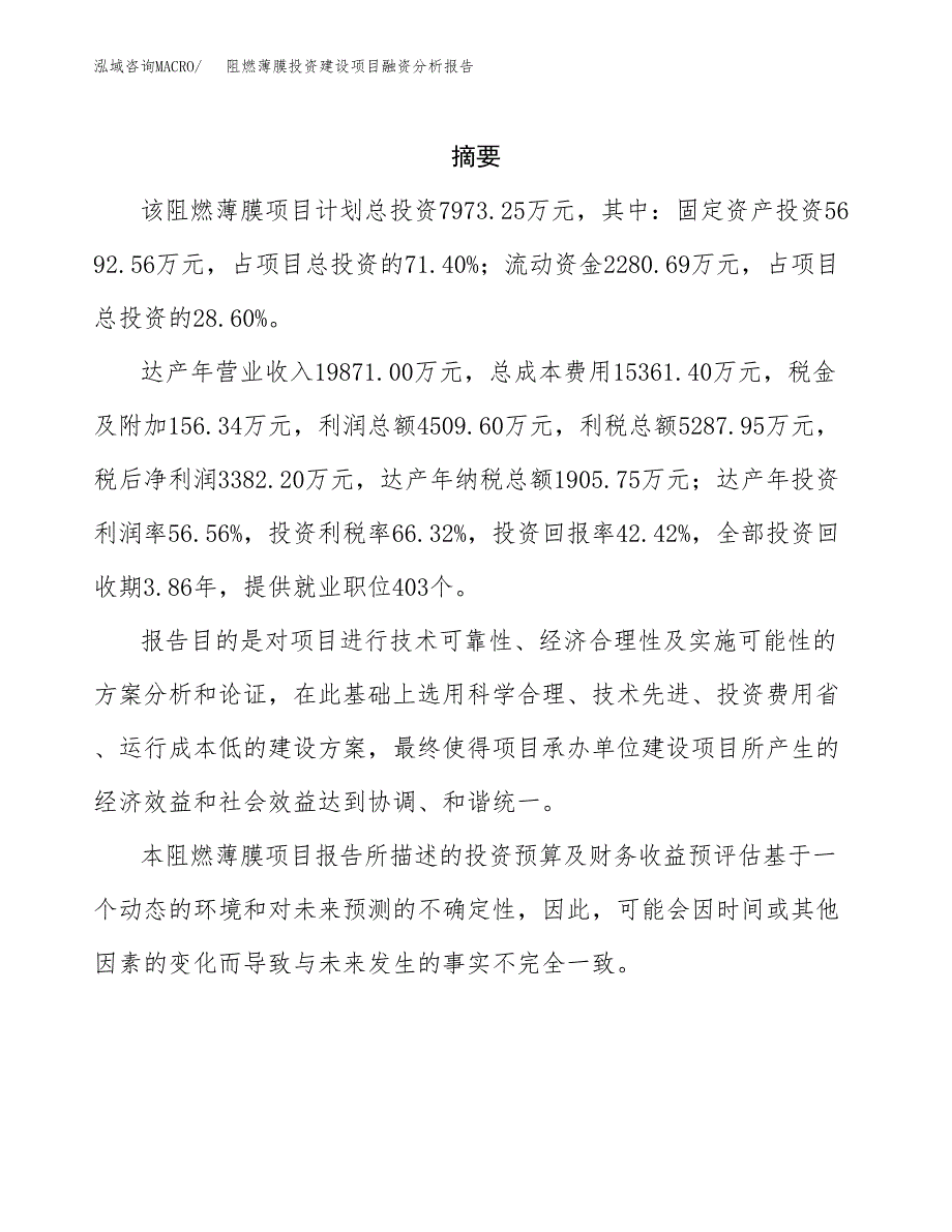 阻燃薄膜投资建设项目融资分析报告.docx_第2页