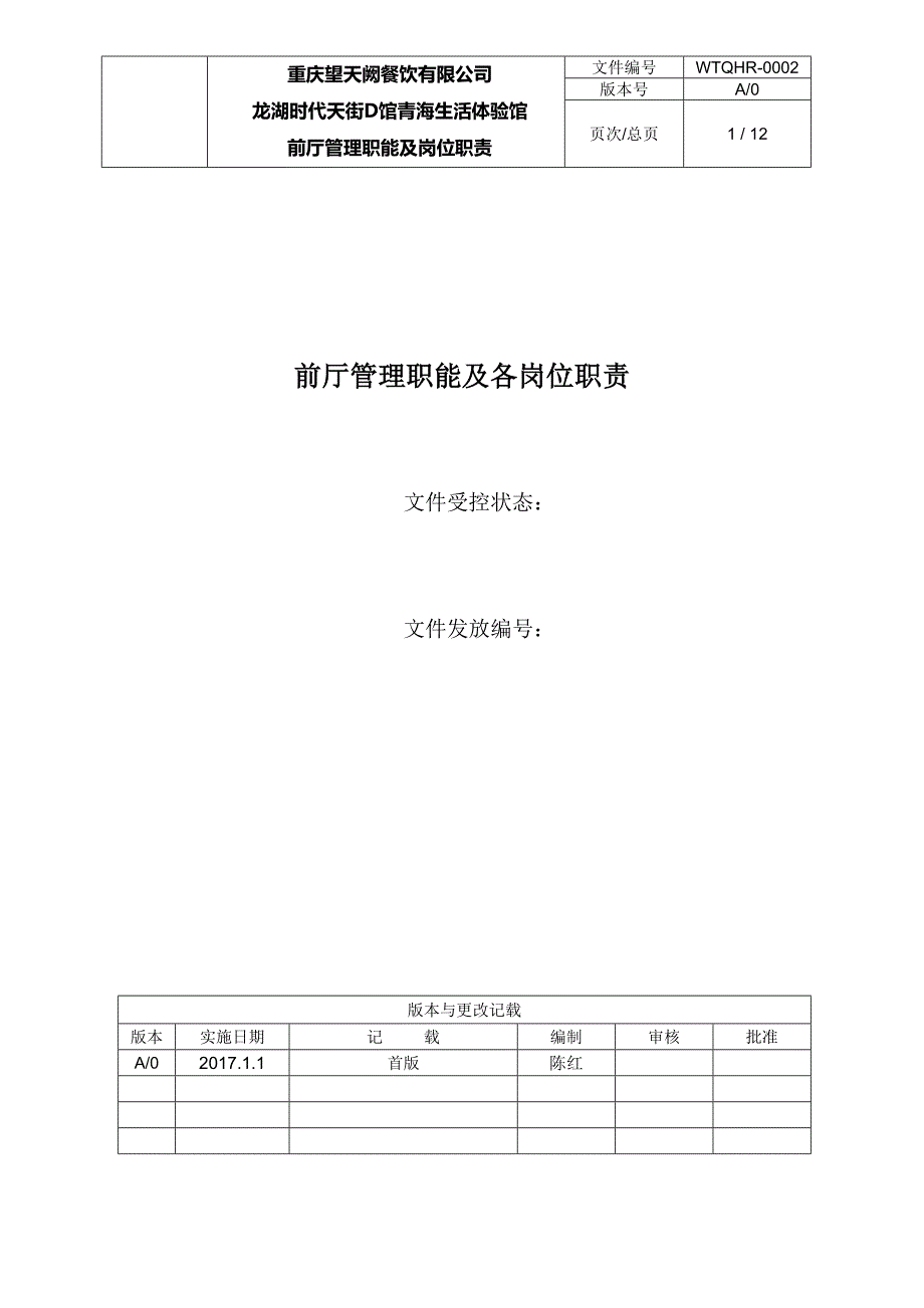 管理职能及各岗位职责.解析_第1页