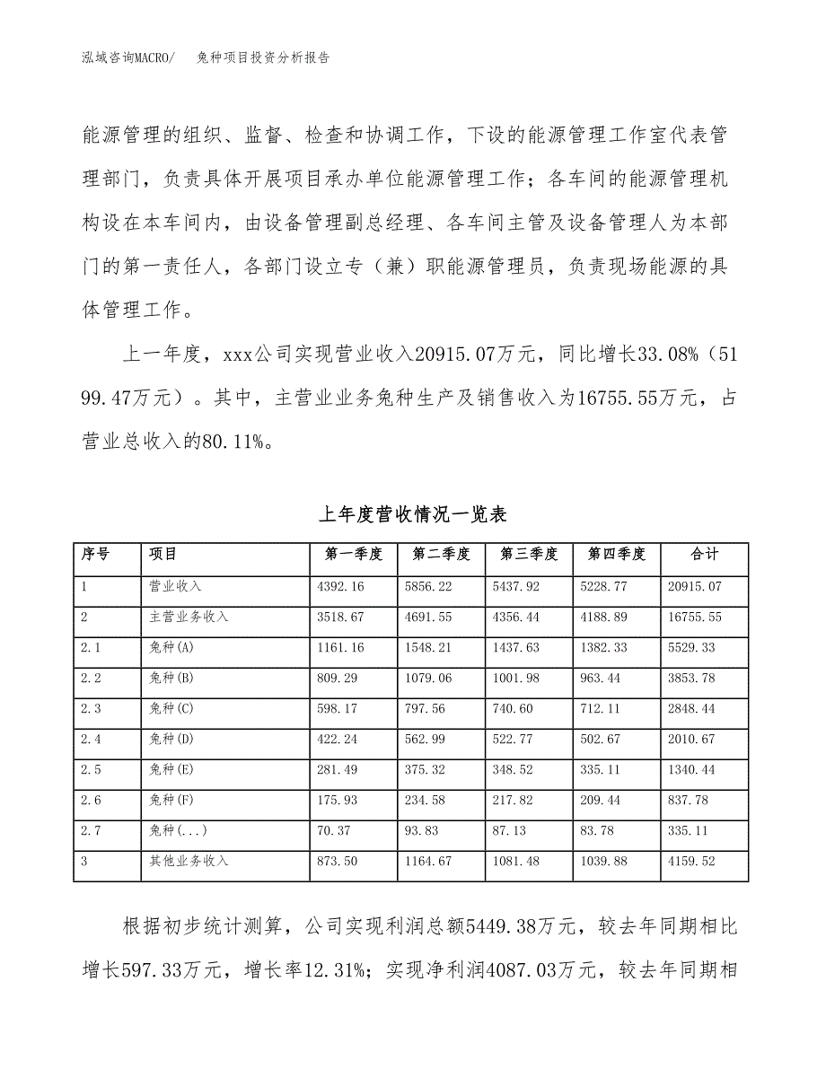 兔种项目投资分析报告（总投资12000万元）（50亩）_第3页