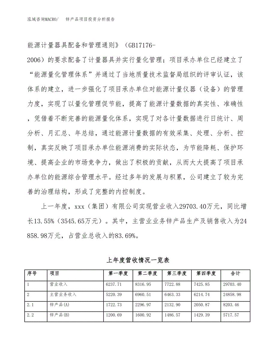 锌产品项目投资分析报告（总投资20000万元）（78亩）_第3页