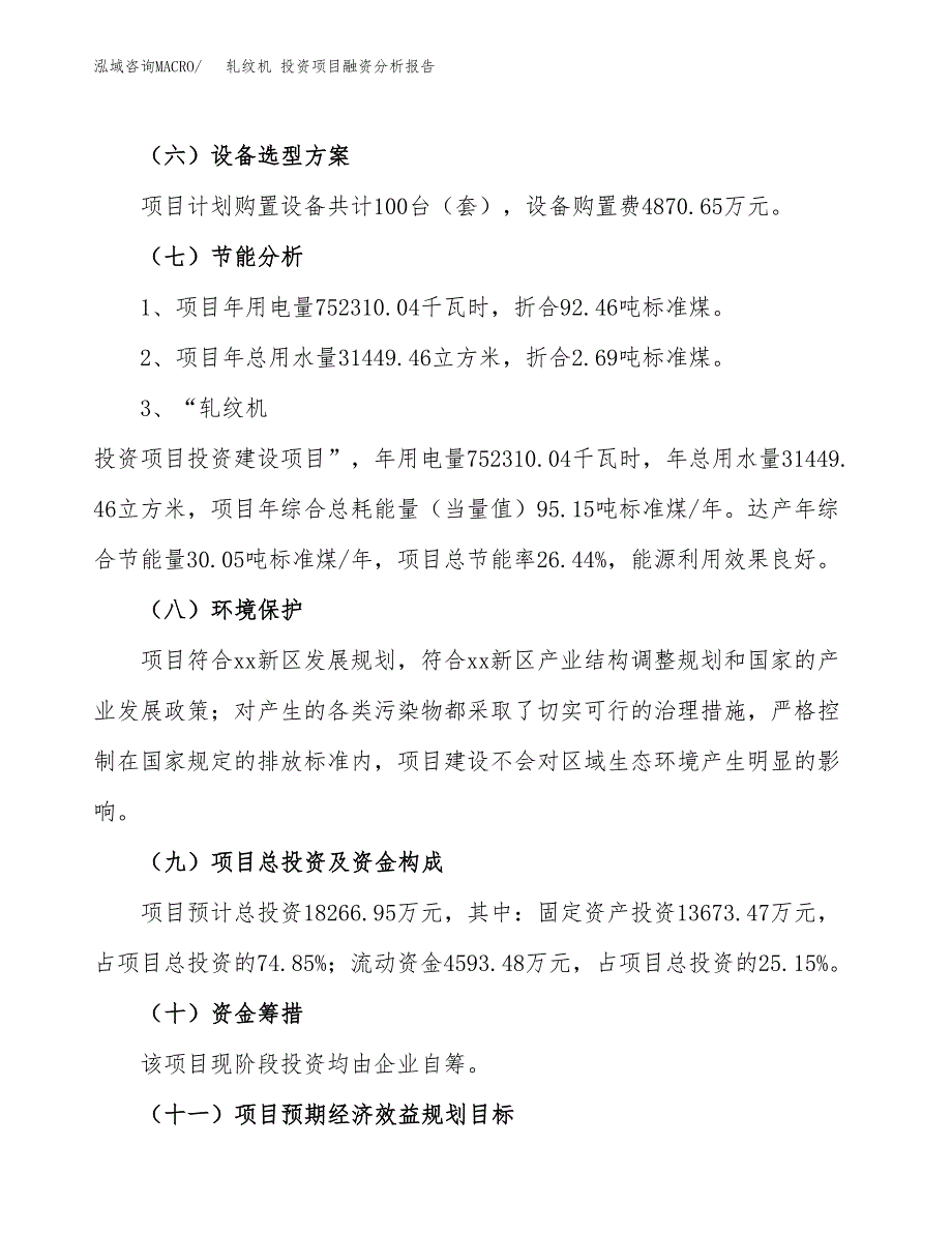 轧纹机 投资项目融资分析报告.docx_第2页