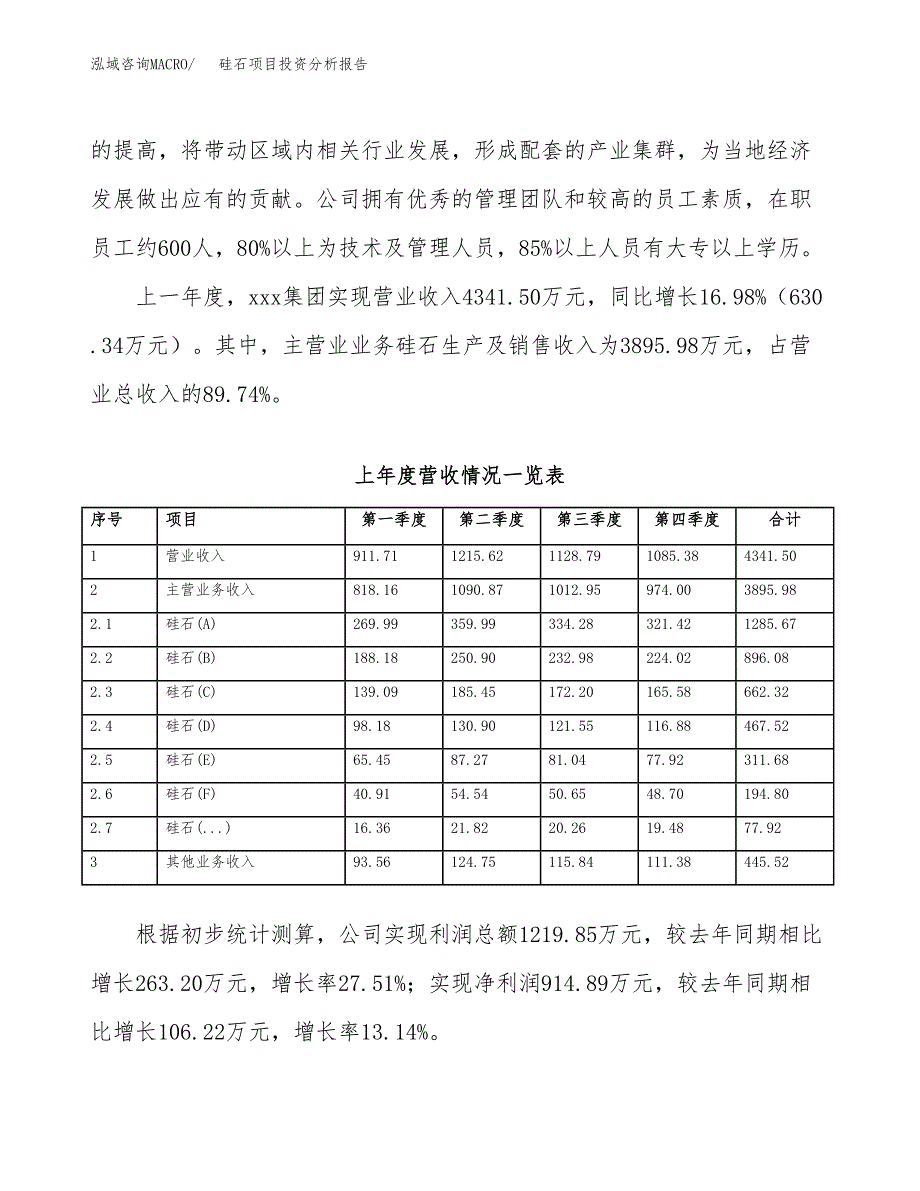 硅石项目投资分析报告（总投资4000万元）（18亩）_第3页