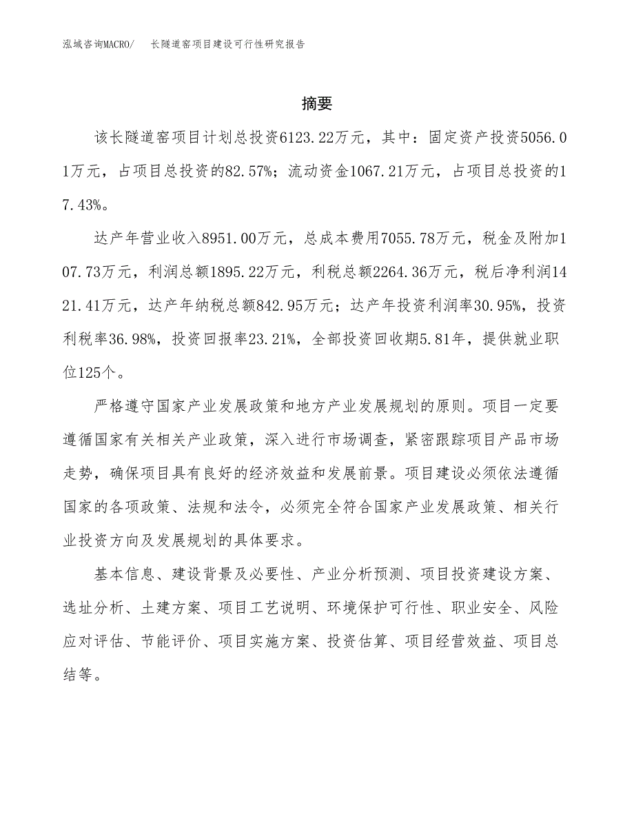 长隧道窑项目建设可行性研究报告.docx_第2页