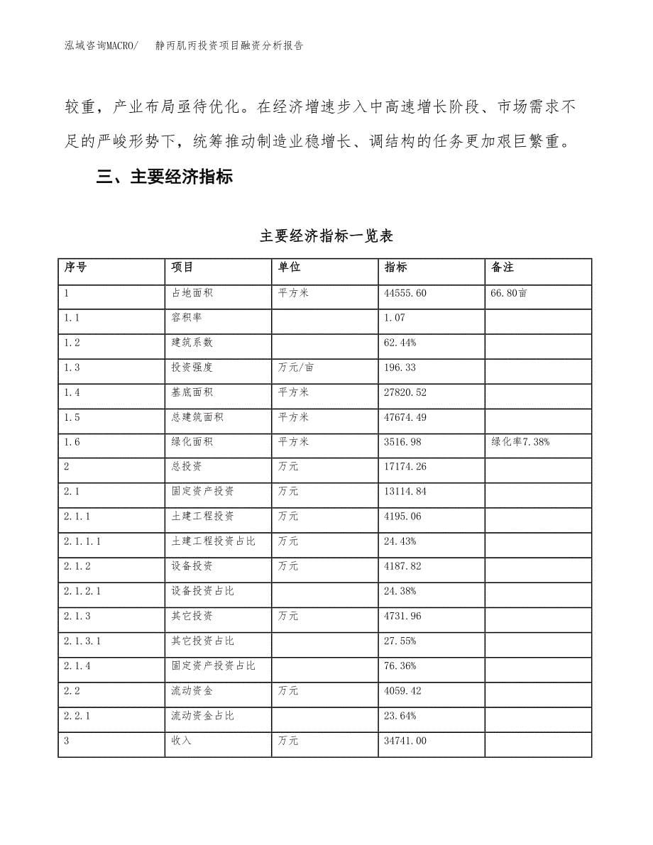 静丙肌丙投资项目融资分析报告.docx_第5页