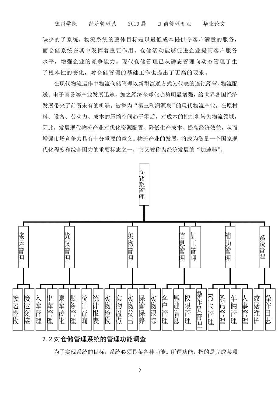 对于山东佳怡物流有限公司的系统分析_第5页