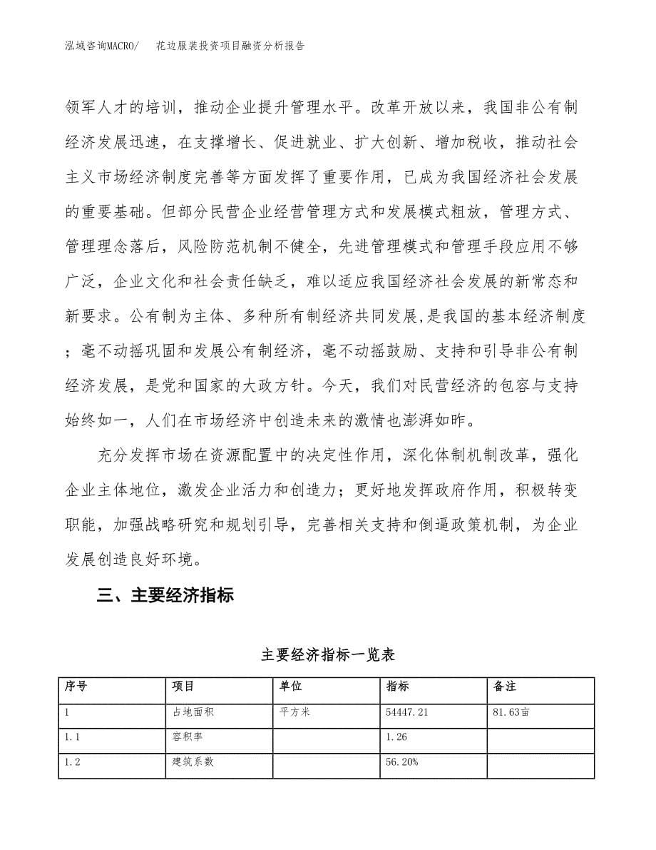 花边服装投资项目融资分析报告.docx_第5页