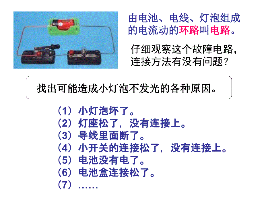 教科版四年级科学下册第一章第四节《电路出故障了》讲解_第4页