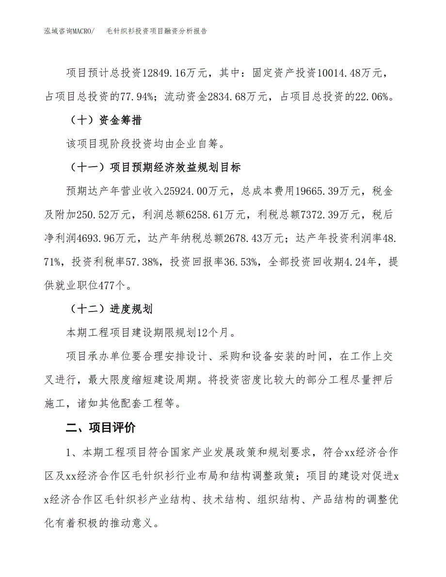 毛针织衫投资项目融资分析报告.docx_第3页