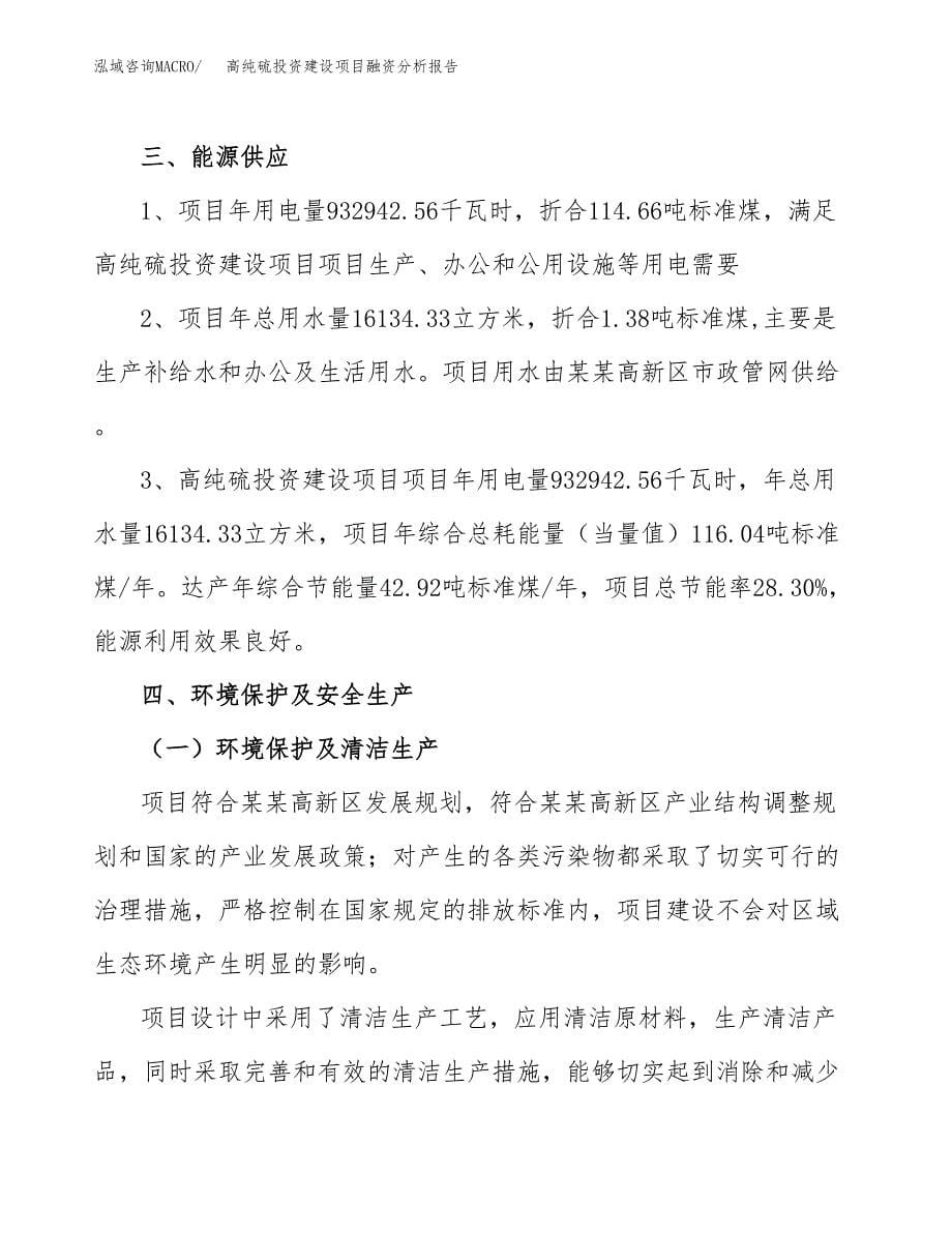 高纯硫投资建设项目融资分析报告.docx_第5页