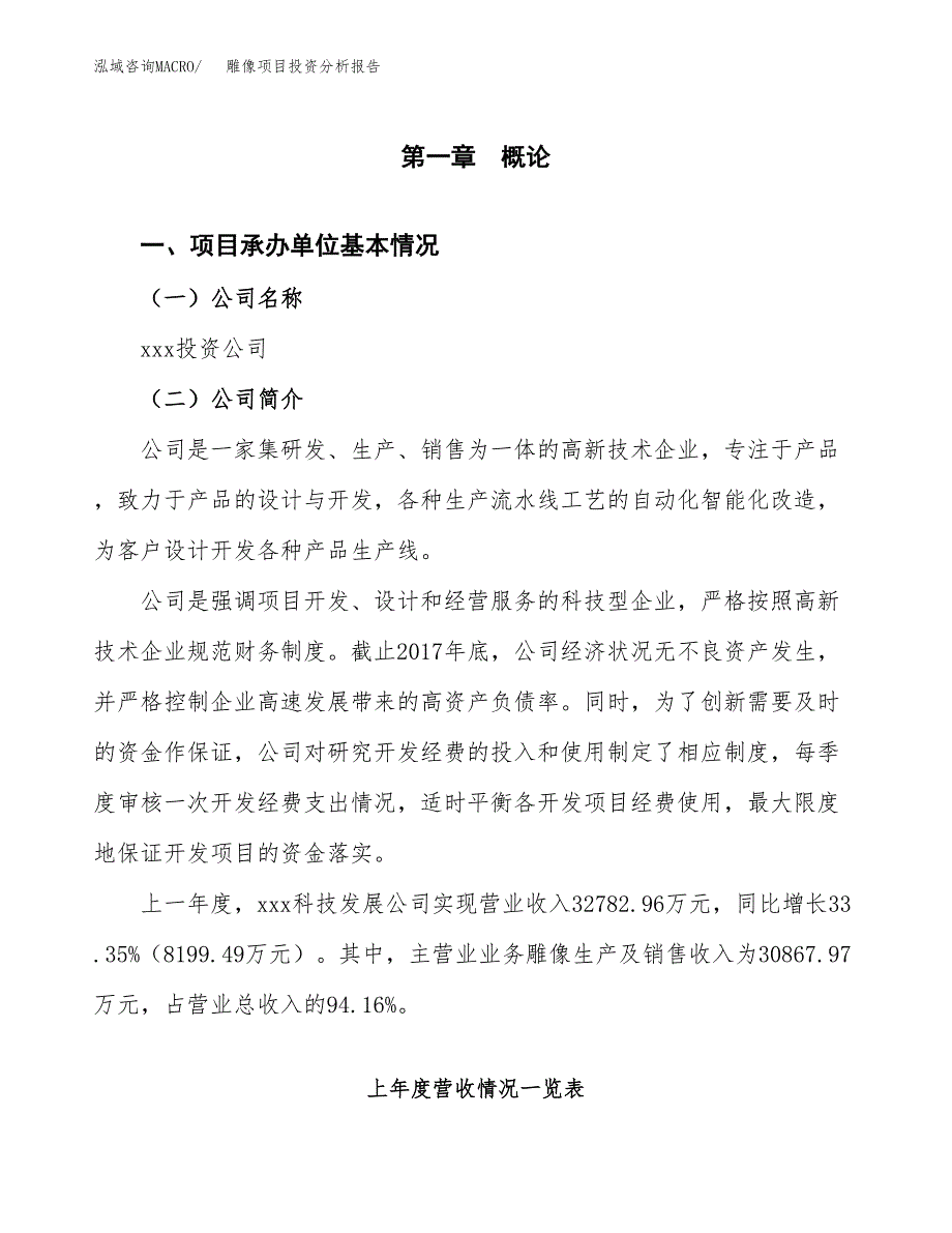 雕像项目投资分析报告（总投资19000万元）（77亩）_第2页