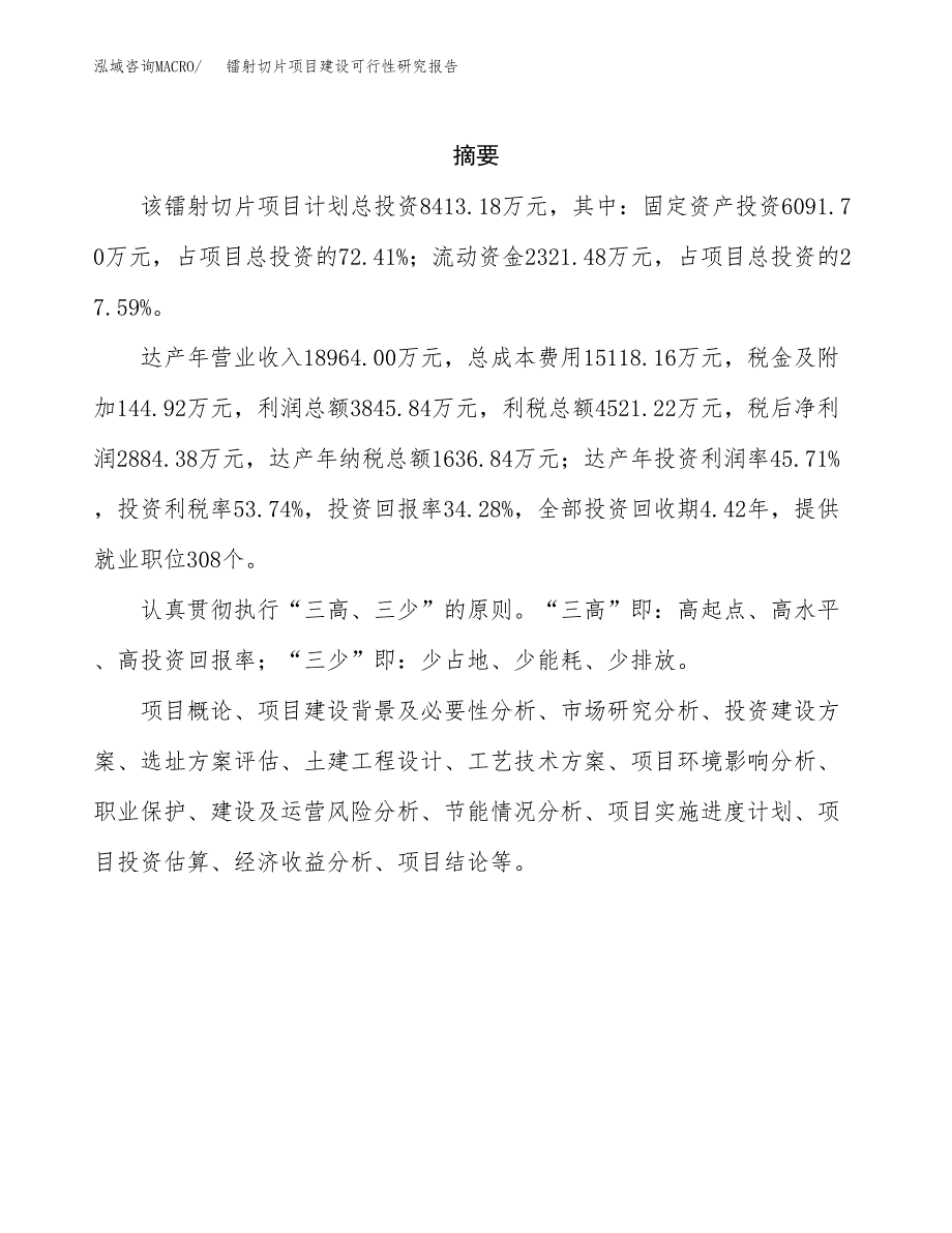 镭射切片项目建设可行性研究报告.docx_第2页