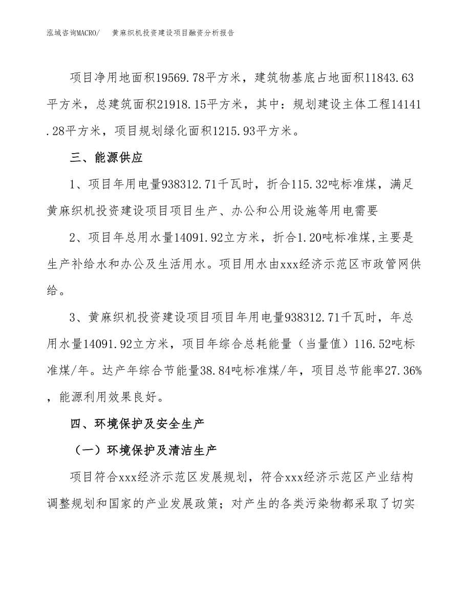 黄麻织机投资建设项目融资分析报告.docx_第5页