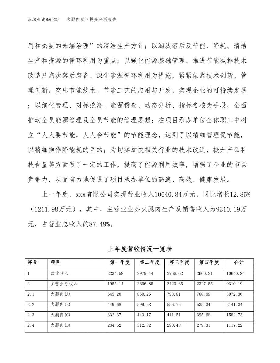 火腿肉项目投资分析报告（总投资10000万元）（39亩）_第3页