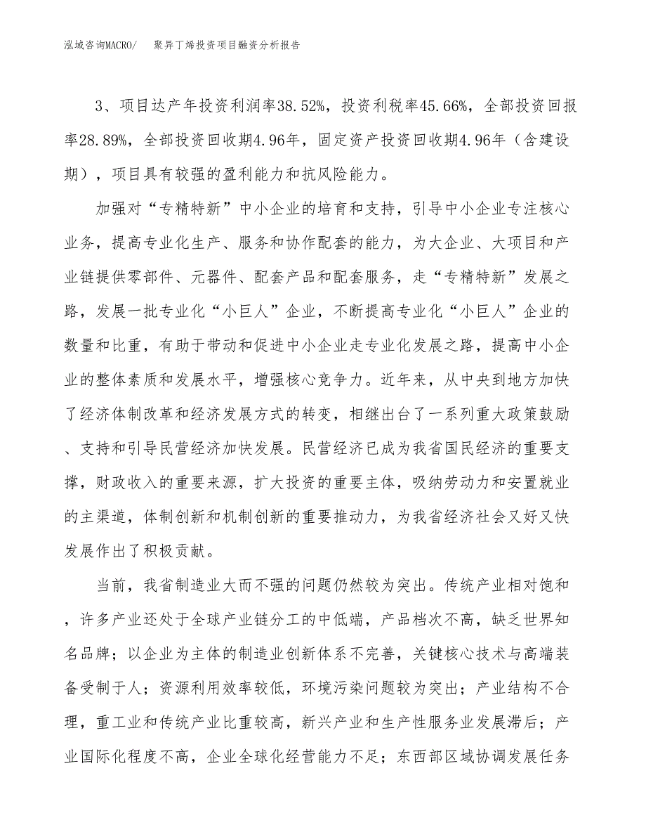 聚异丁烯投资项目融资分析报告.docx_第4页