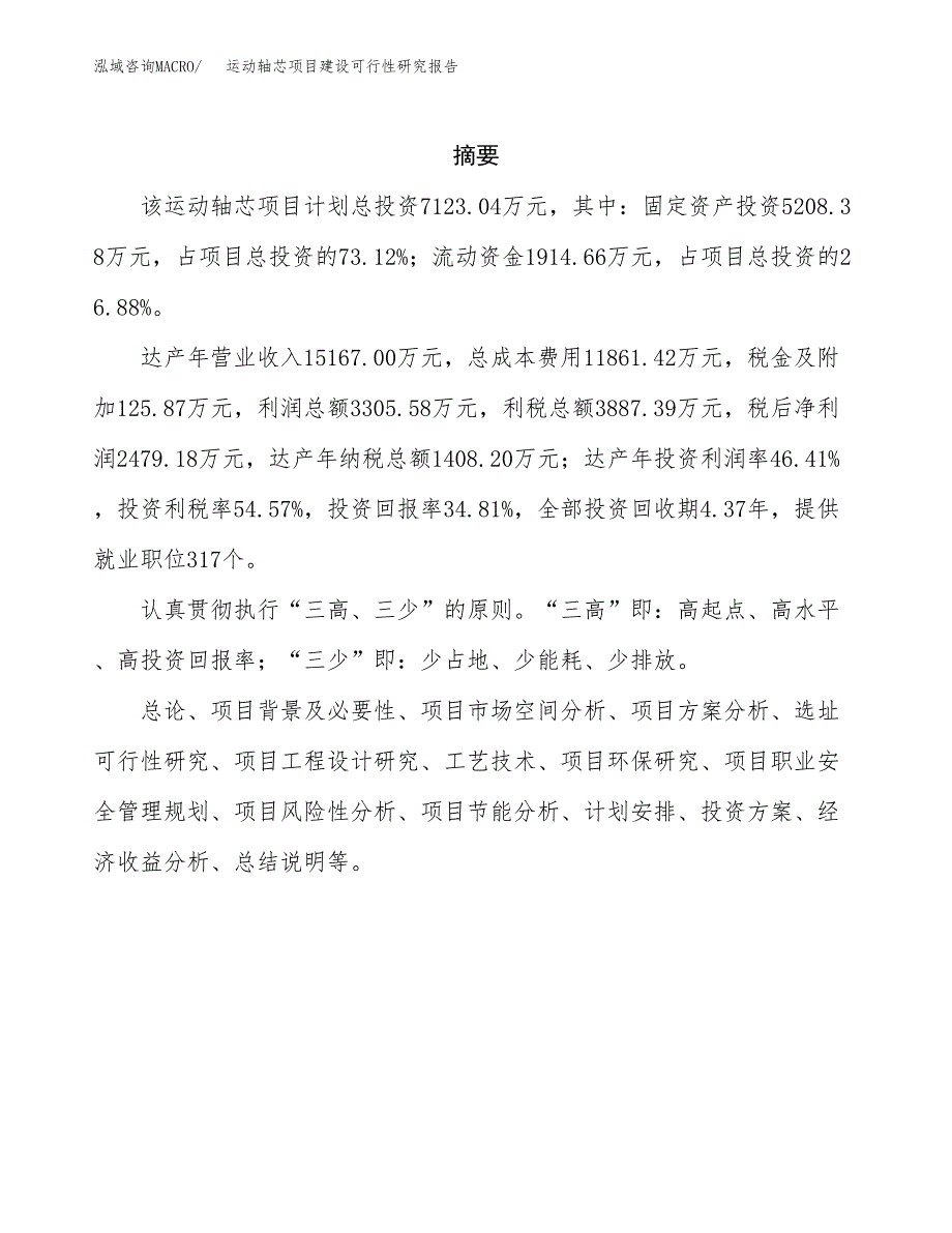 运动轴芯项目建设可行性研究报告.docx_第2页