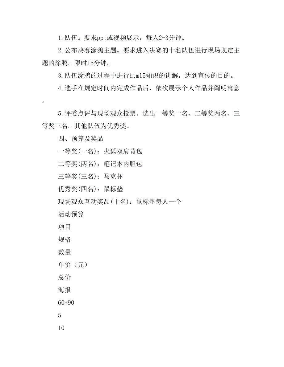 大学生网络涂鸦大赛策划书(精选多篇)_第2页