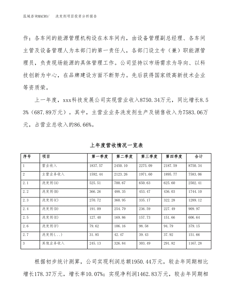 洗发剂项目投资分析报告（总投资13000万元）（62亩）_第3页