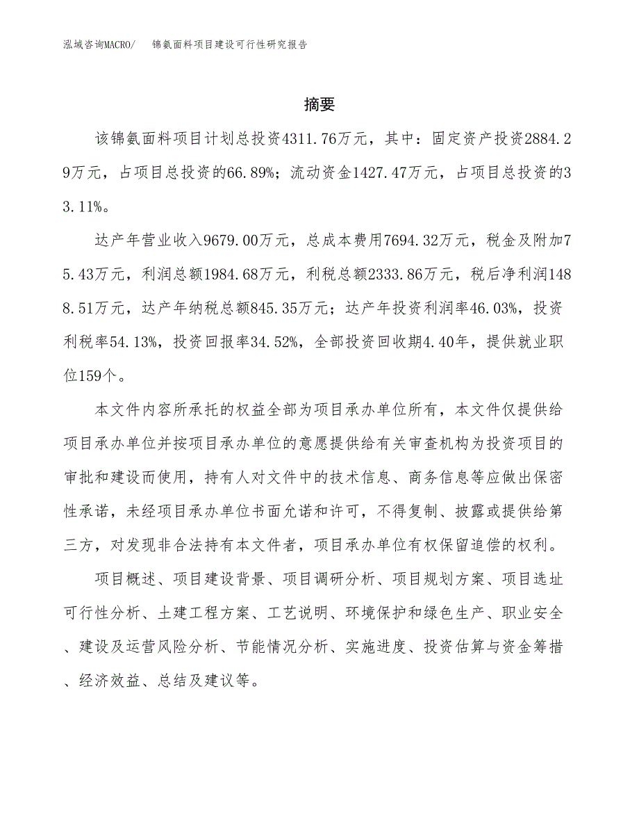 锦氨面料项目建设可行性研究报告.docx_第2页