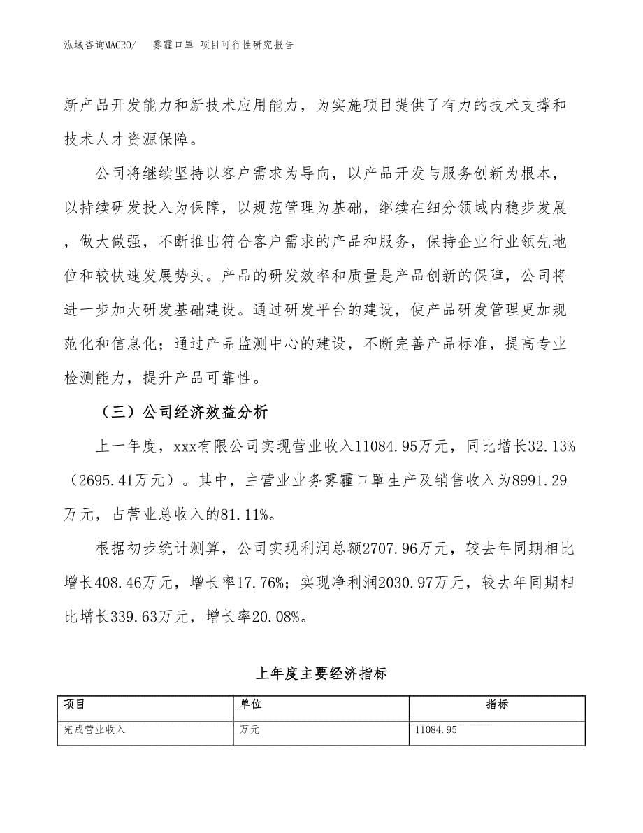 雾霾口罩 项目可行性研究报告（总投资16000万元）（74亩）_第5页