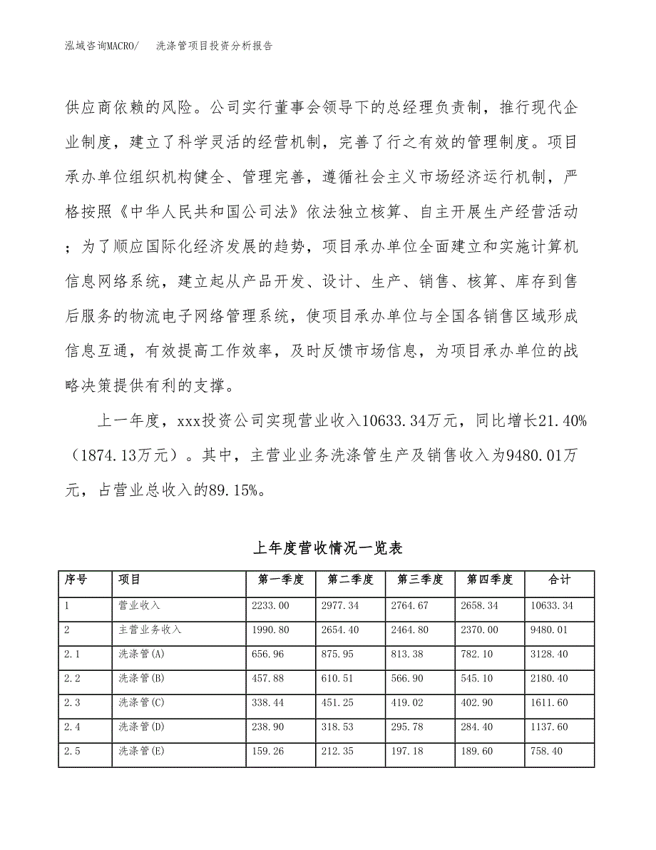 洗涤管项目投资分析报告（总投资7000万元）（30亩）_第3页